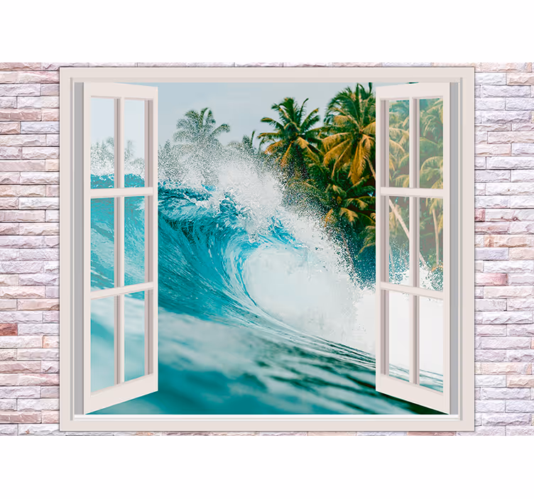 Papel mural mar vista de olas del océano - TenVinilo