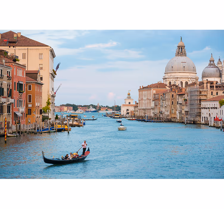 Papel mural ciudades escena de góndola en venecia - TenVinilo