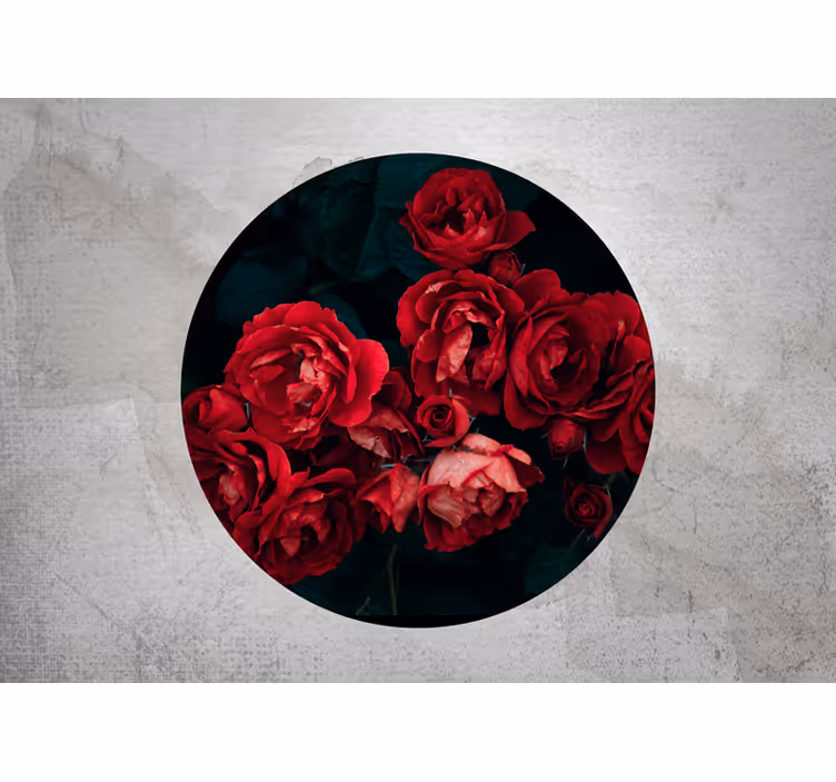Papel mural rosas flores de rosa roja - TenVinilo
