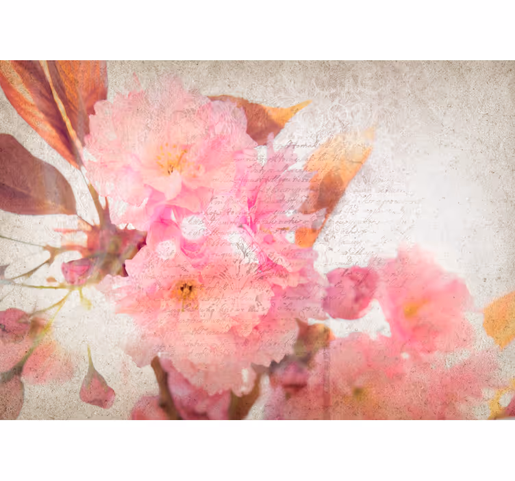Papel mural flores sakura en flor - TenVinilo