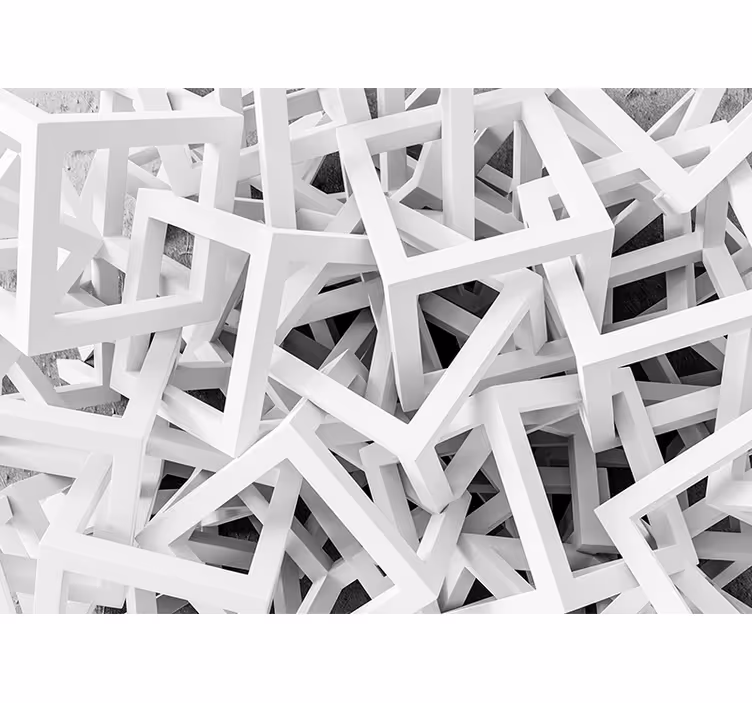 Papel mural textura formas abstractas en blanco - TenVinilo