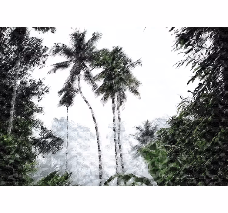 Papel mural naturaleza serenidad de palmeras - TenVinilo