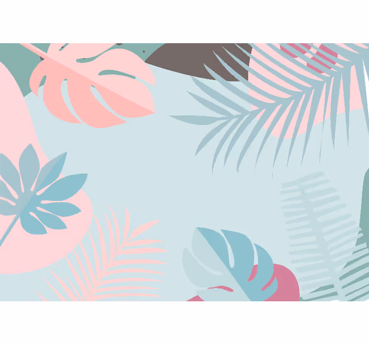 Papel mural naturaleza hojas tropicales - TenVinilo