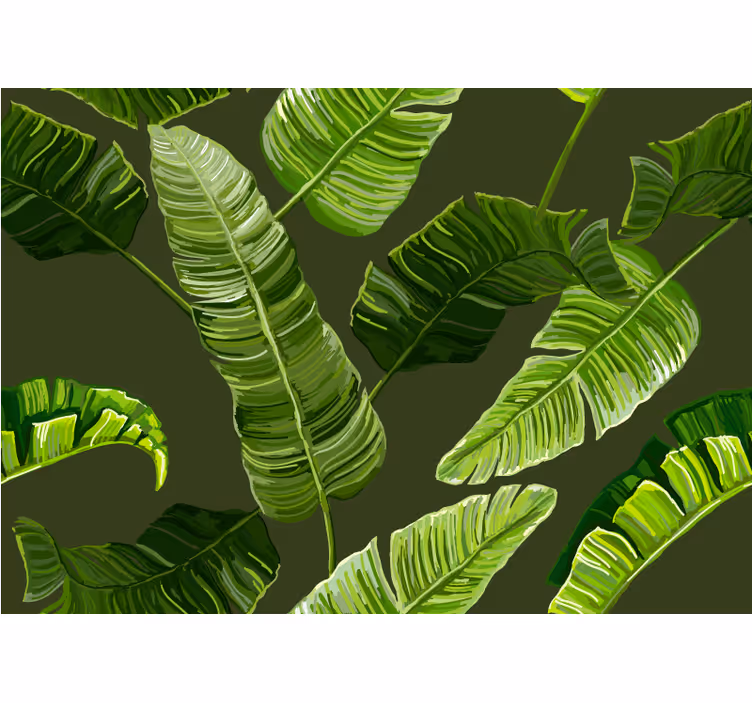 Papel mural naturaleza follaje verde lujoso - TenVinilo