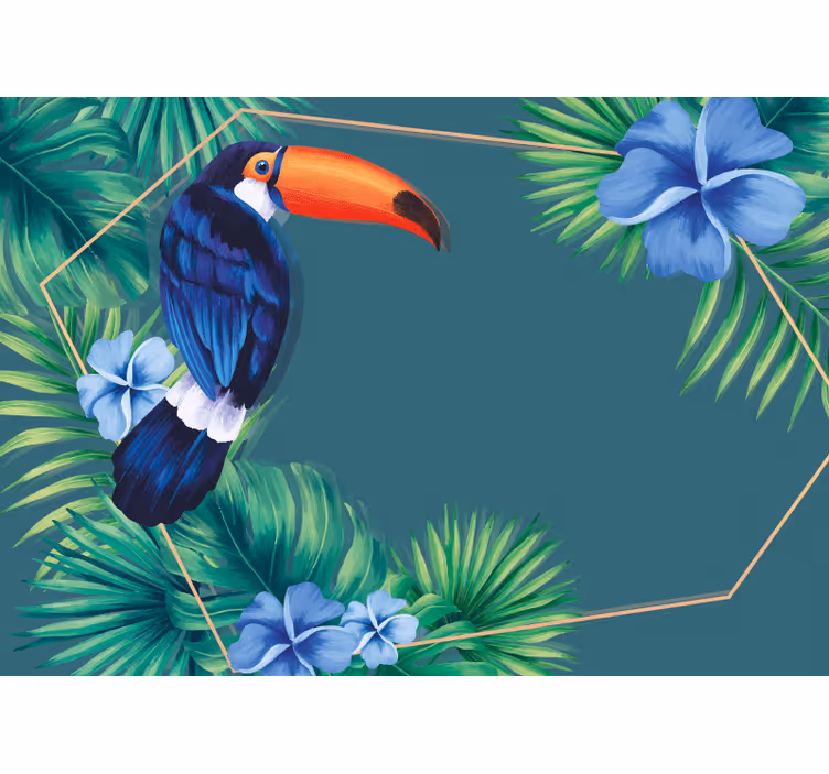 Mural de animales tucán tropical - TenVinilo