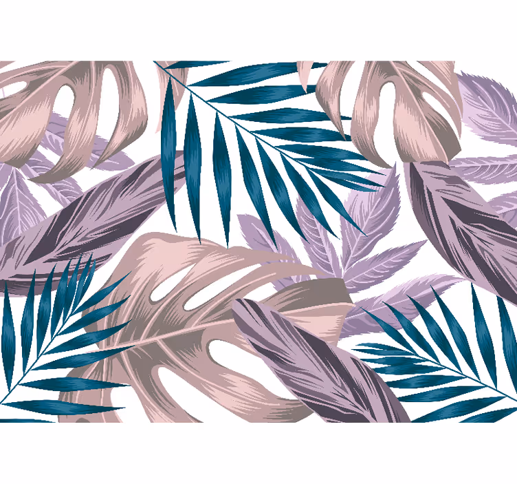Papel mural naturaleza motivo de follaje tropical - TenVinilo