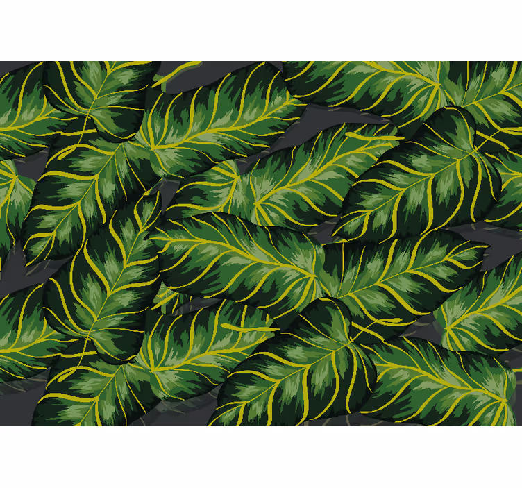 Papel mural naturaleza patrón de follaje lujoso - TenVinilo