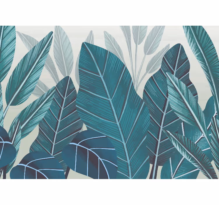 Papel mural naturaleza componentes de follaje tropical - TenVinilo