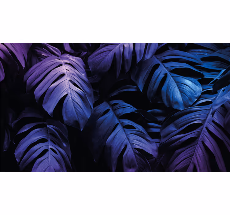 Papel mural naturaleza patrón de hojas exuberantes - TenVinilo