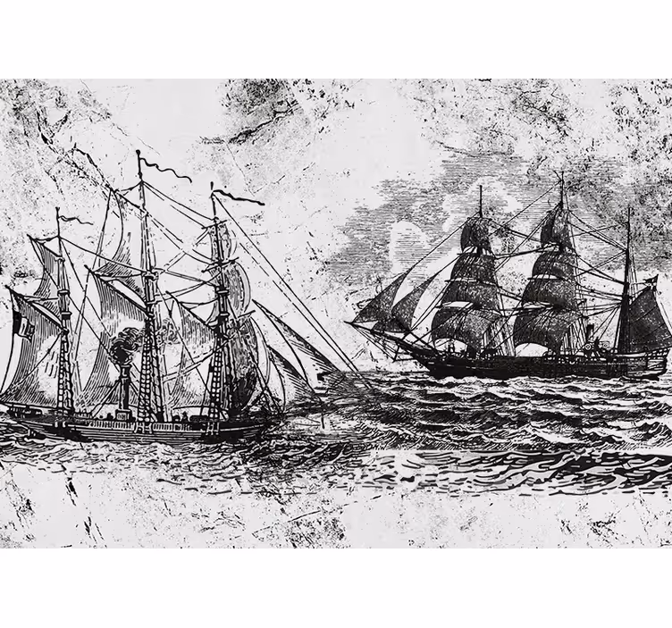 Papel mural vehículos barcos históricos de vela - TenVinilo