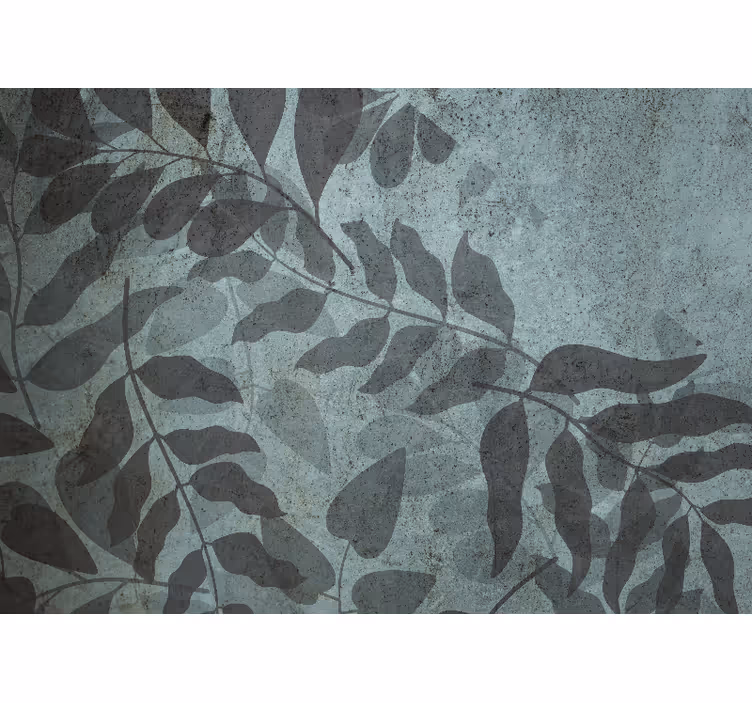 Papel mural naturaleza patrones de hojas apagadas - TenVinilo