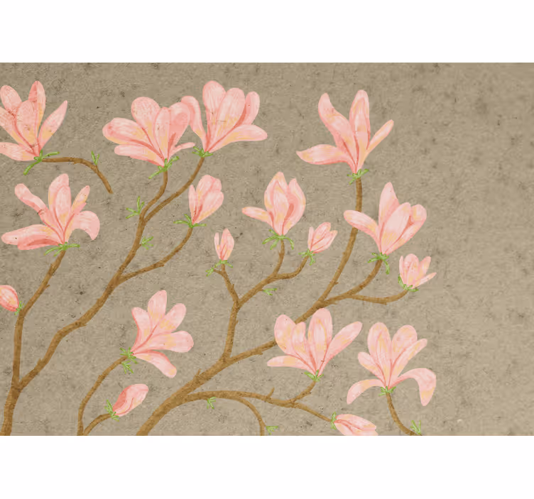 Fotomural retro Magnolia de estilo vintage - TenVinilo