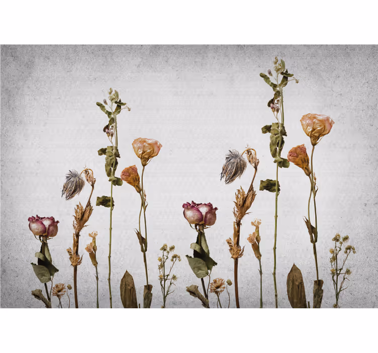 Papel mural flores arreglo floral seco - TenVinilo