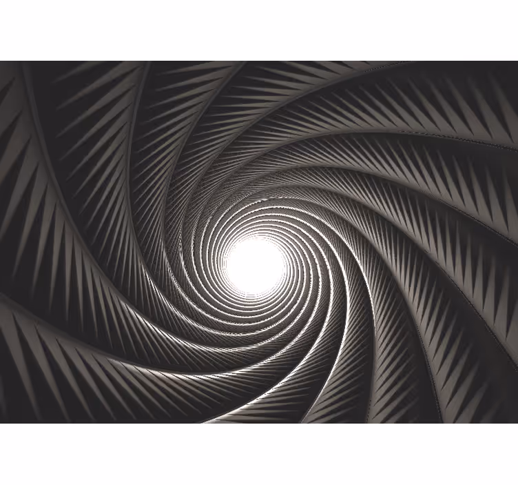 Mural abstracto túnel de luz en espiral - TenVinilo