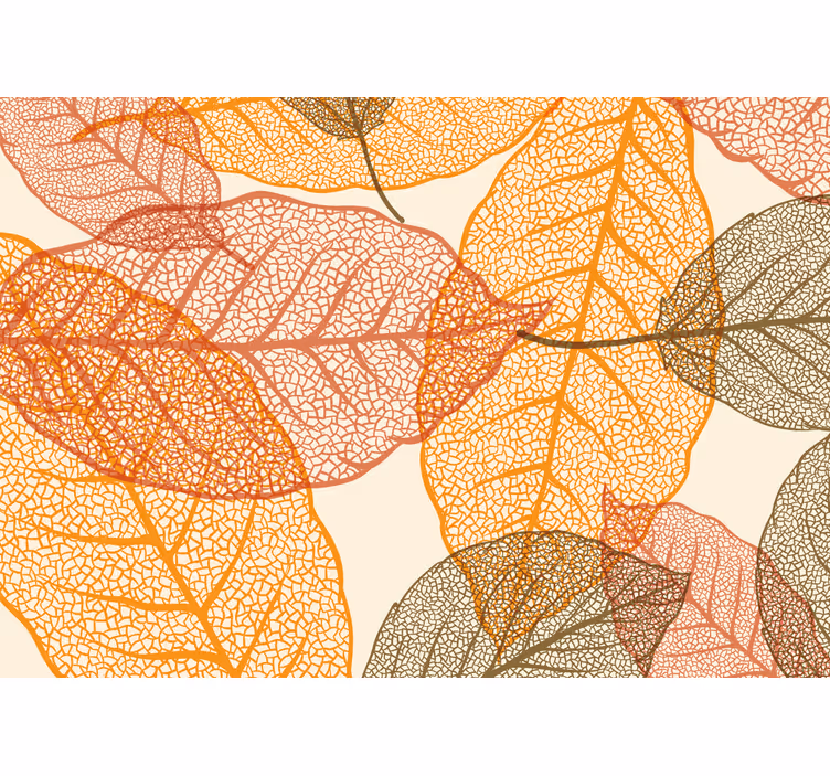 Papel mural naturaleza patrones de hojas intrincados - TenVinilo