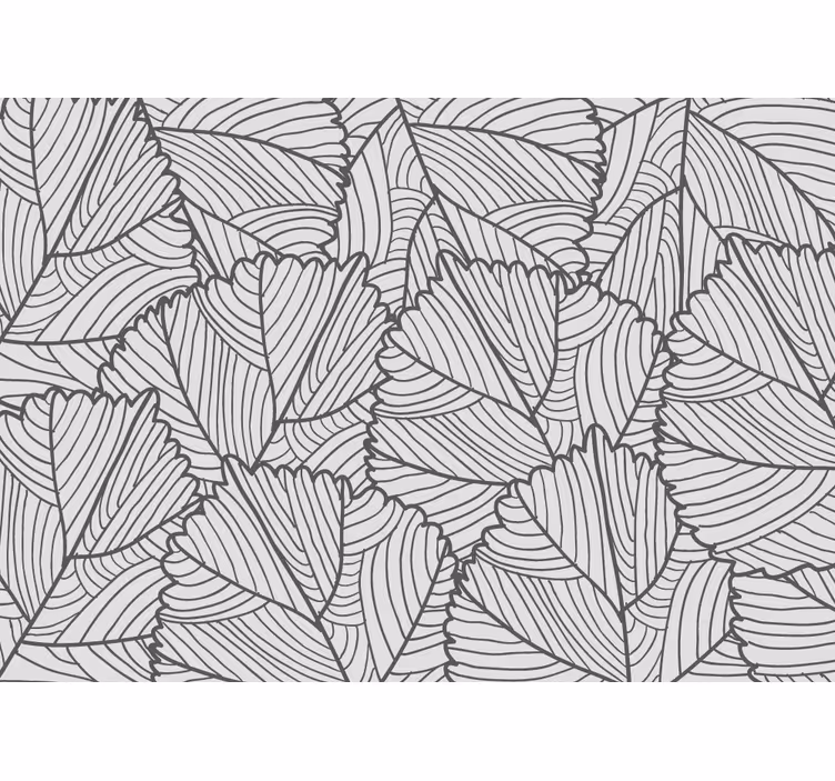 Papel mural texturas arte de patrón de hojas - TenVinilo