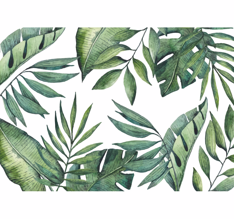 Papel mural naturaleza diseños frondosos exuberantes - TenVinilo
