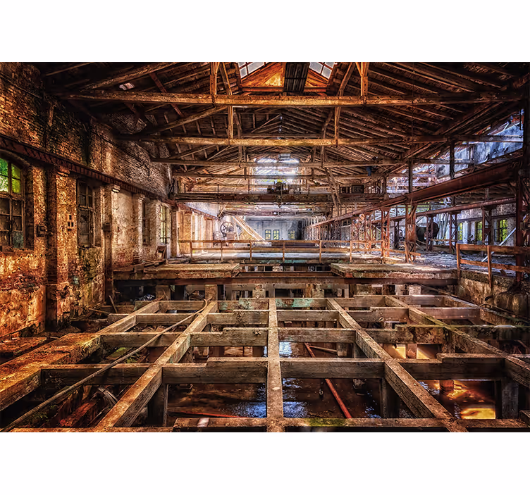 Fotomural moderno Interior de edificio industrial - TenVinilo