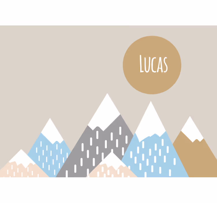 Papel mural infantil picos de montaña - TenVinilo