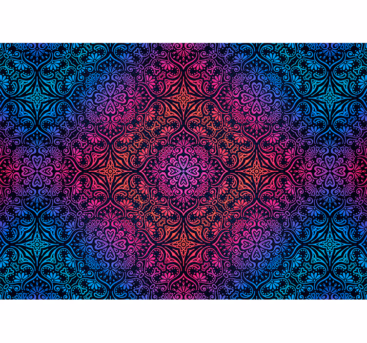 Papel mural mandala motivos redondos elaborados - TenVinilo
