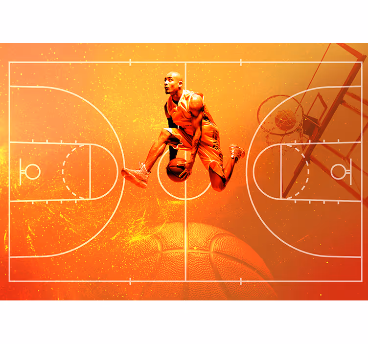 Fotomural infantil baloncesto universitario - TenVinilo
