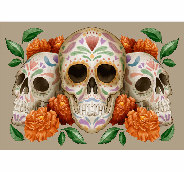 Fotomural calavera Mexicana - TenVinilo