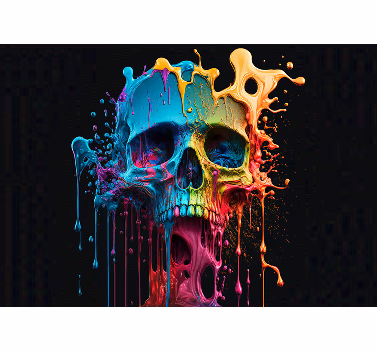 Fotomural cabeza de Muerte Arte - TenVinilo