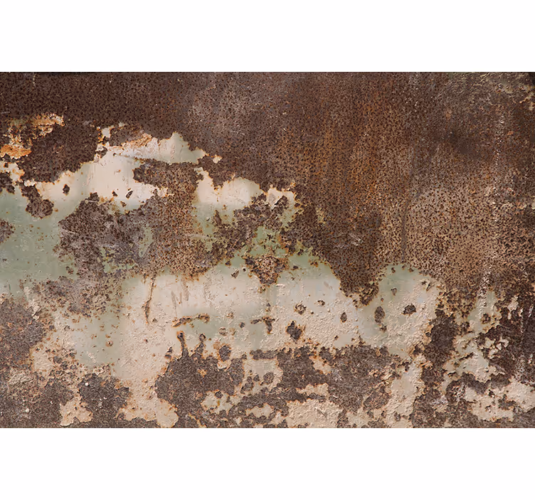 Fotomural pared de metal viejo y oxidado - TenVinilo