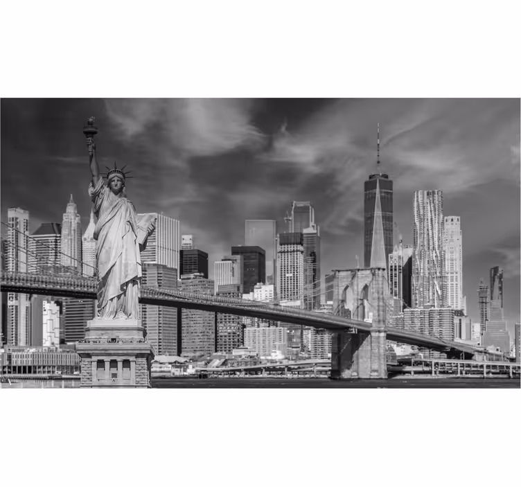 Fotomural oficina negro y blanco Nueva York - TenVinilo