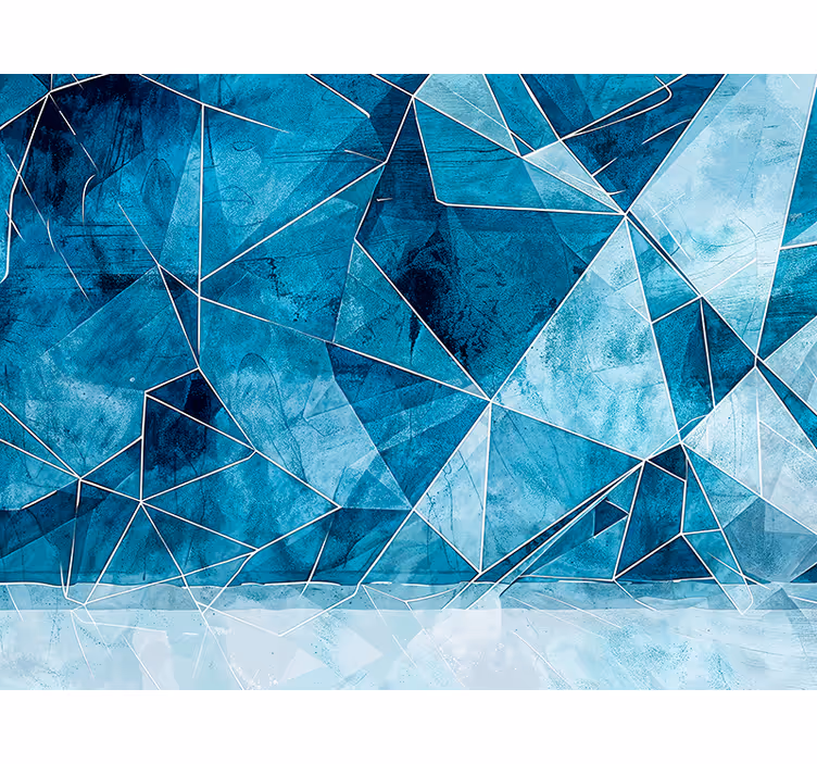 Papel mural texturas azul fracturado - TenVinilo