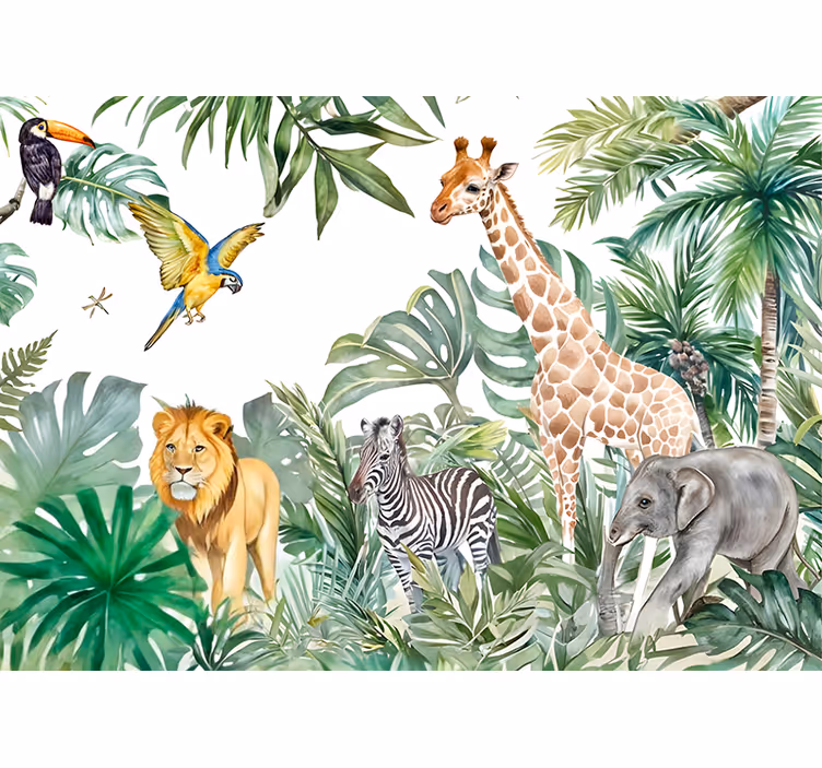Papel mural animales fauna silvestre - TenVinilo