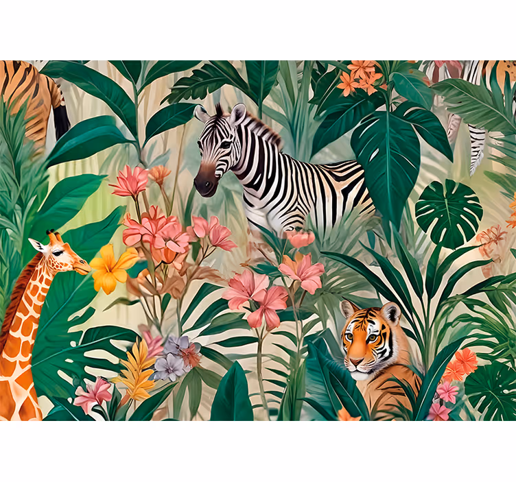 Papel mural animales explosión de la naturaleza - TenVinilo