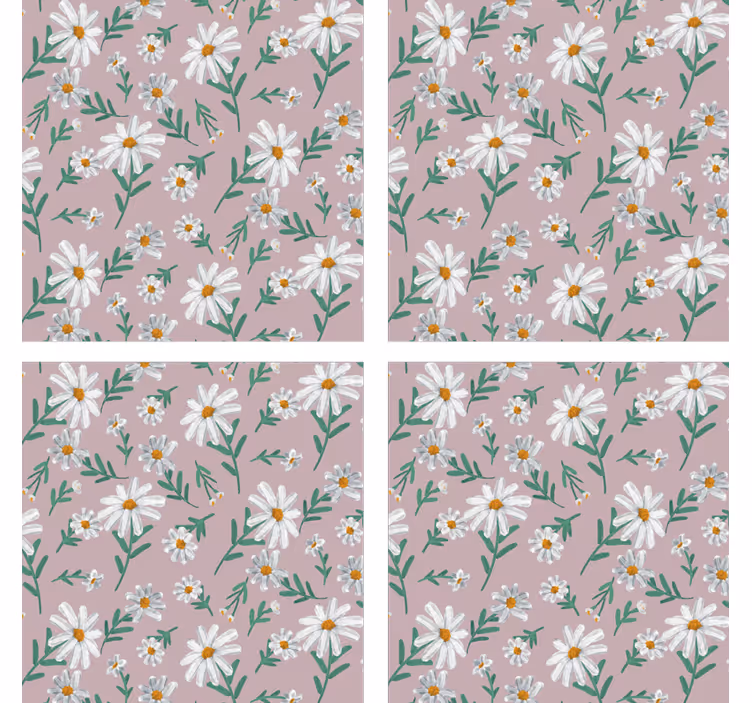 Posavasos fondo de patrón floral - TenVinilo