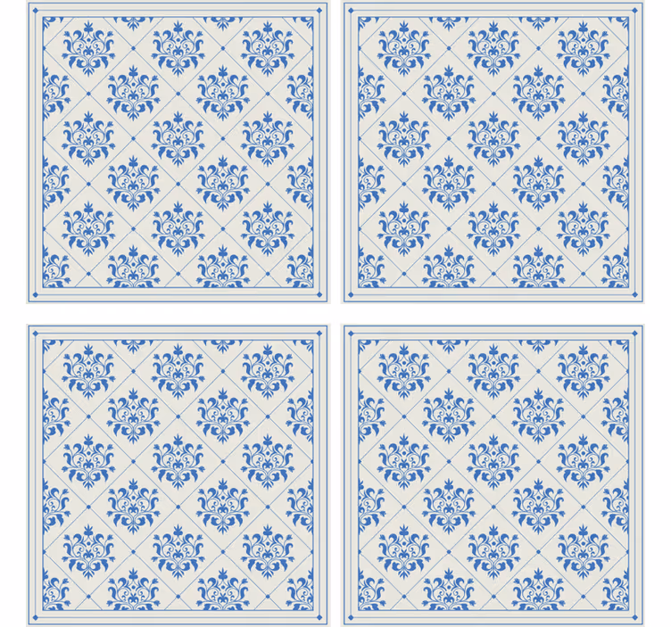 Posavasos patrón floral elegante - TenVinilo