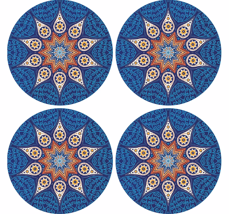 Posavasos modernos mosaico de mandala - TenVinilo