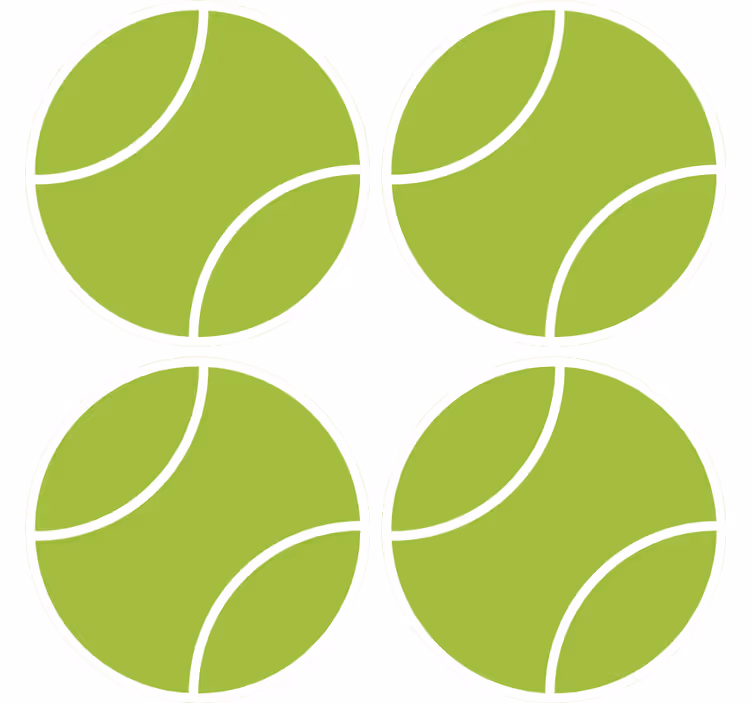 Posavasos frikis set circular verde inspirado en tenis - TenVinilo