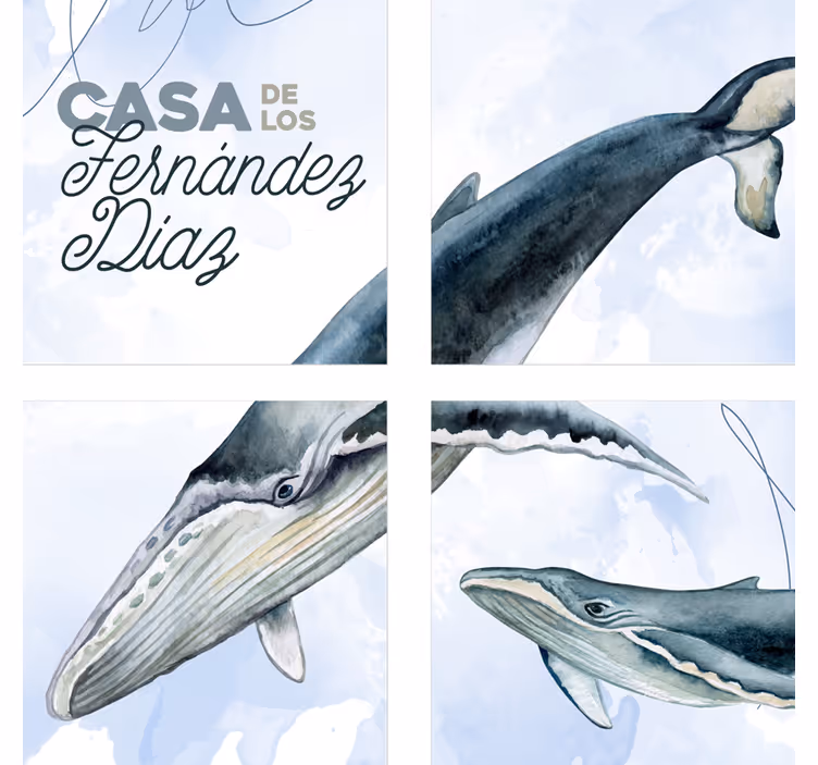 Posavasos con nombre y apellido de ballenas - TenVinilo