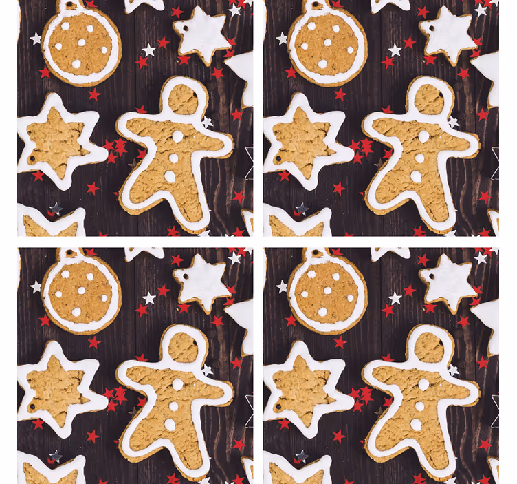 Posavasos navideño de galletas de navidad - TenVinilo