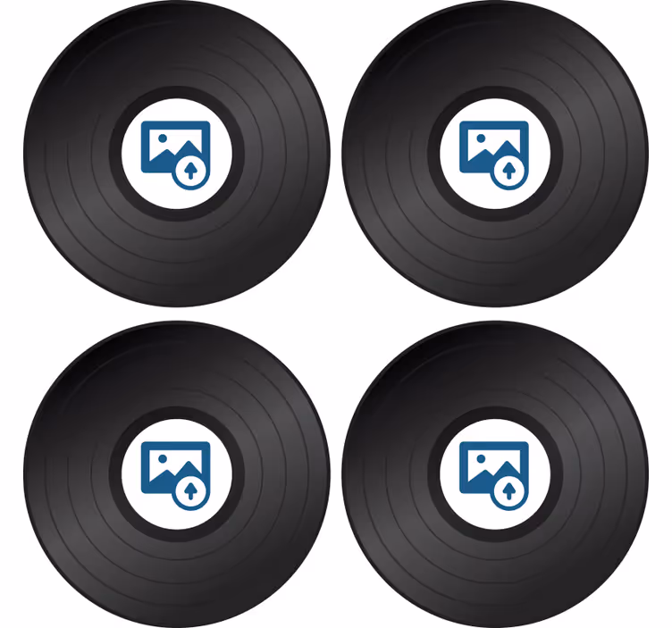 Posavasos disco de vinilo con fotografía - TenVinilo