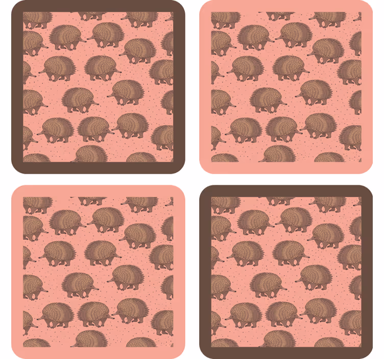 Posavasos puercoespín rosa minimalista - TenVinilo