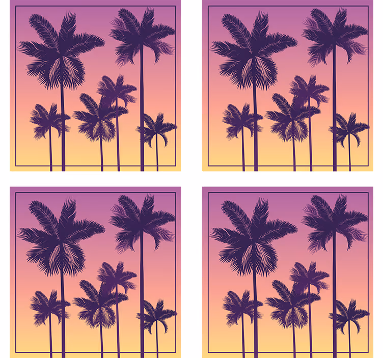 Posavasos sol de los 70 cielo morado - TenVinilo