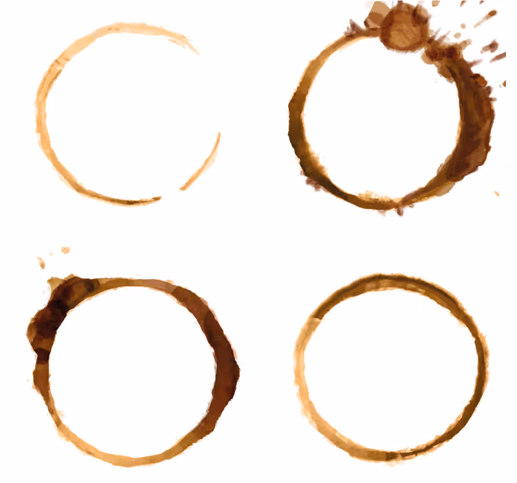 Posavasos con motivos de manchas de café - TenVinilo