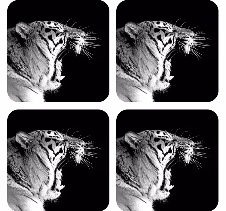 Posavasos frikis perfil de tigre majestuoso - TenVinilo