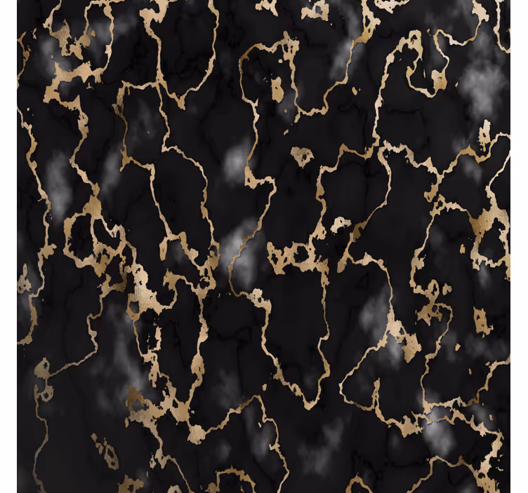 Posavasos elegante patrón negro y dorado - TenVinilo