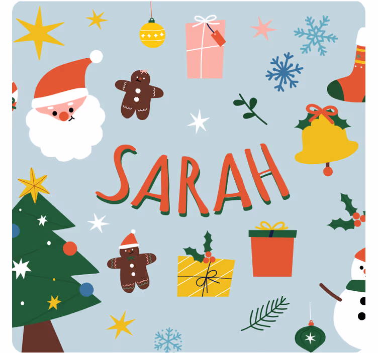 Posavasos navideño santa y regalos festivos - TenVinilo
