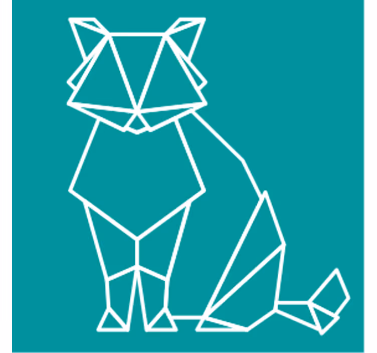 Posavasos frikis contorno de animal geométrico - TenVinilo