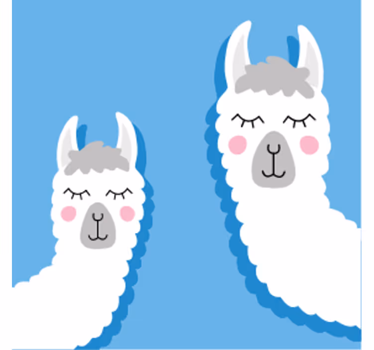 Posavasos frikis personajes de llama juguetones - TenVinilo