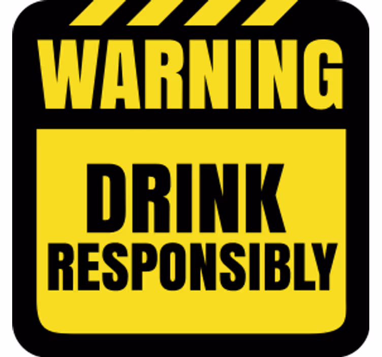 Posavasos cerveza recordatorio de bebida responsable - TenVinilo