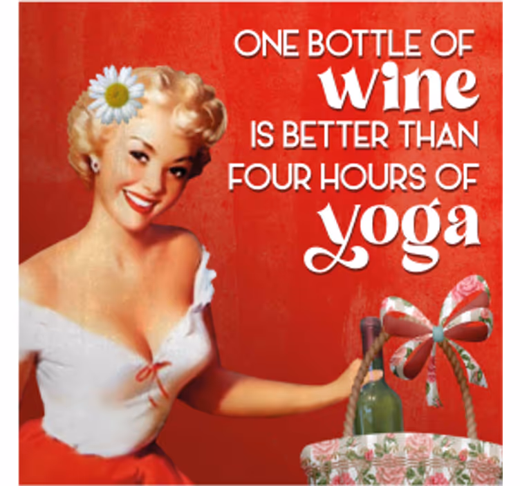 Posavasos con frases Una botella de vino es mejor - TenVinilo