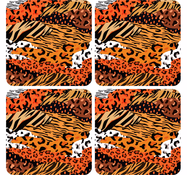 Posavasos textura Huella animal - TenVinilo